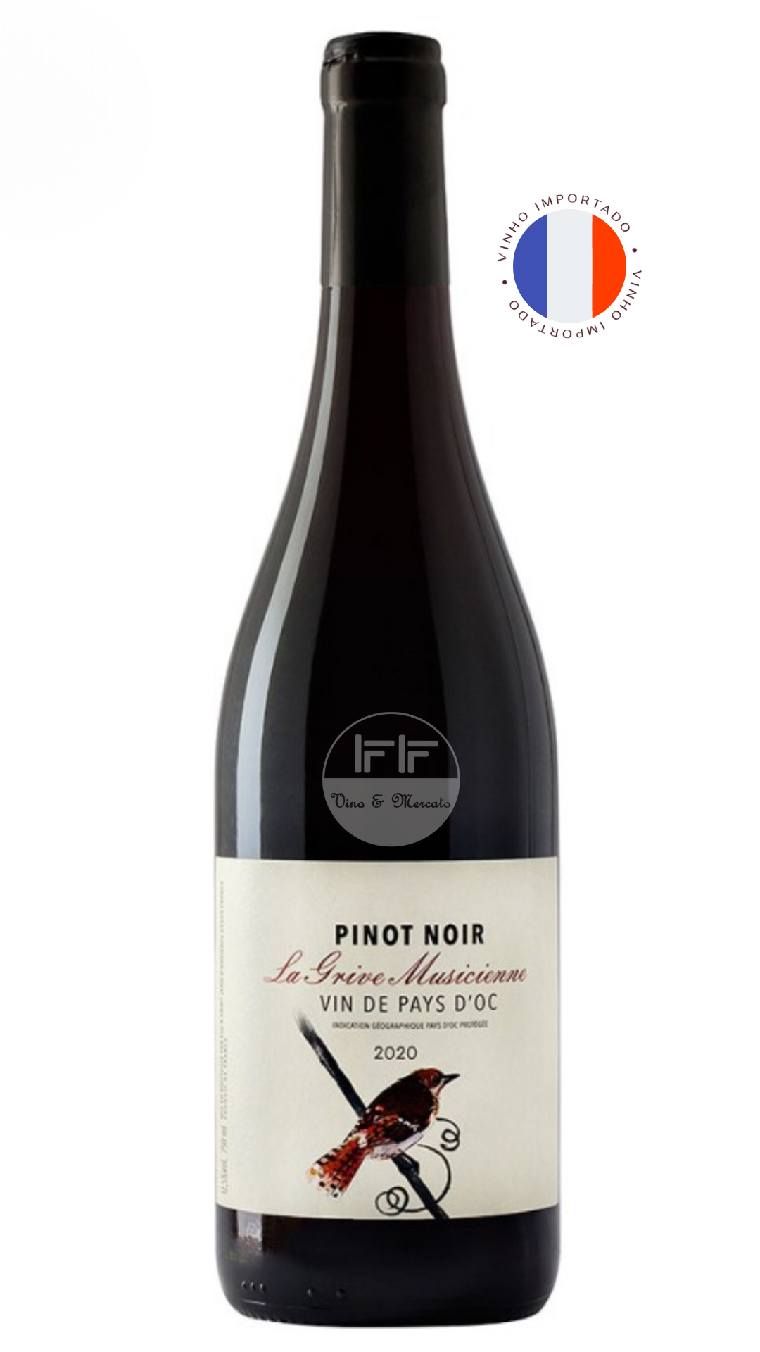 LA GRIVE MUSICIENNE VIN DE PAYS D'OC. - PINOT NOIR