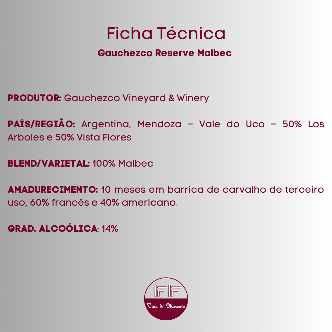 Gauchezco Reserve Malbec 2020